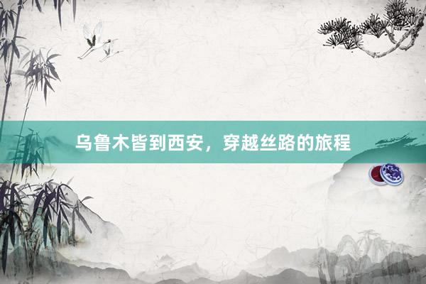 乌鲁木皆到西安，穿越丝路的旅程
